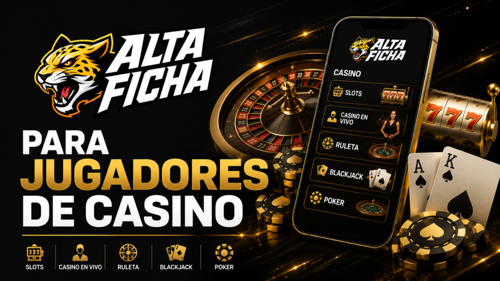 Altaficha casino online con slots, ruleta, blackjack, poker y casino en vivo
