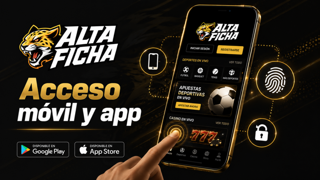 Acceso móvil a Altaficha desde app, Google Play, App Store o navegador