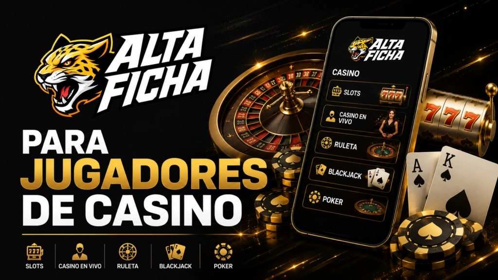 Altaficha casino online con slots, ruleta, blackjack, poker y casino en vivo