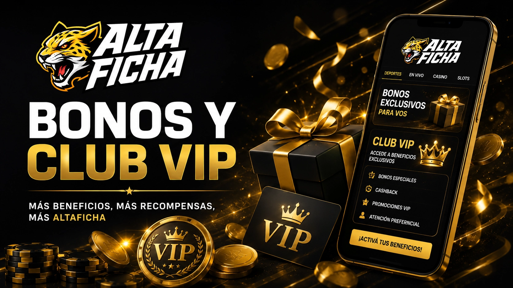 Bonos exclusivos, recompensas y Club VIP en Altaficha
