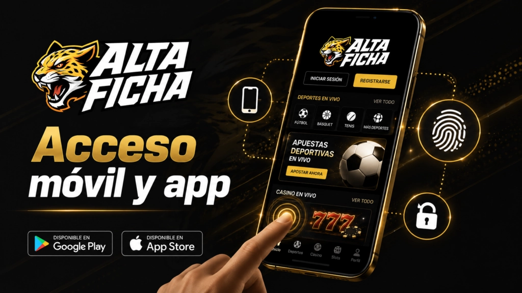 Acceso móvil a Altaficha desde app, Google Play, App Store o navegador